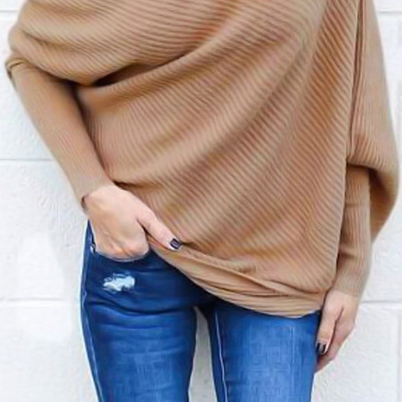 HOST PICK Beautiful Tan Bat Sleeve Sweater - Picture 2 of 6